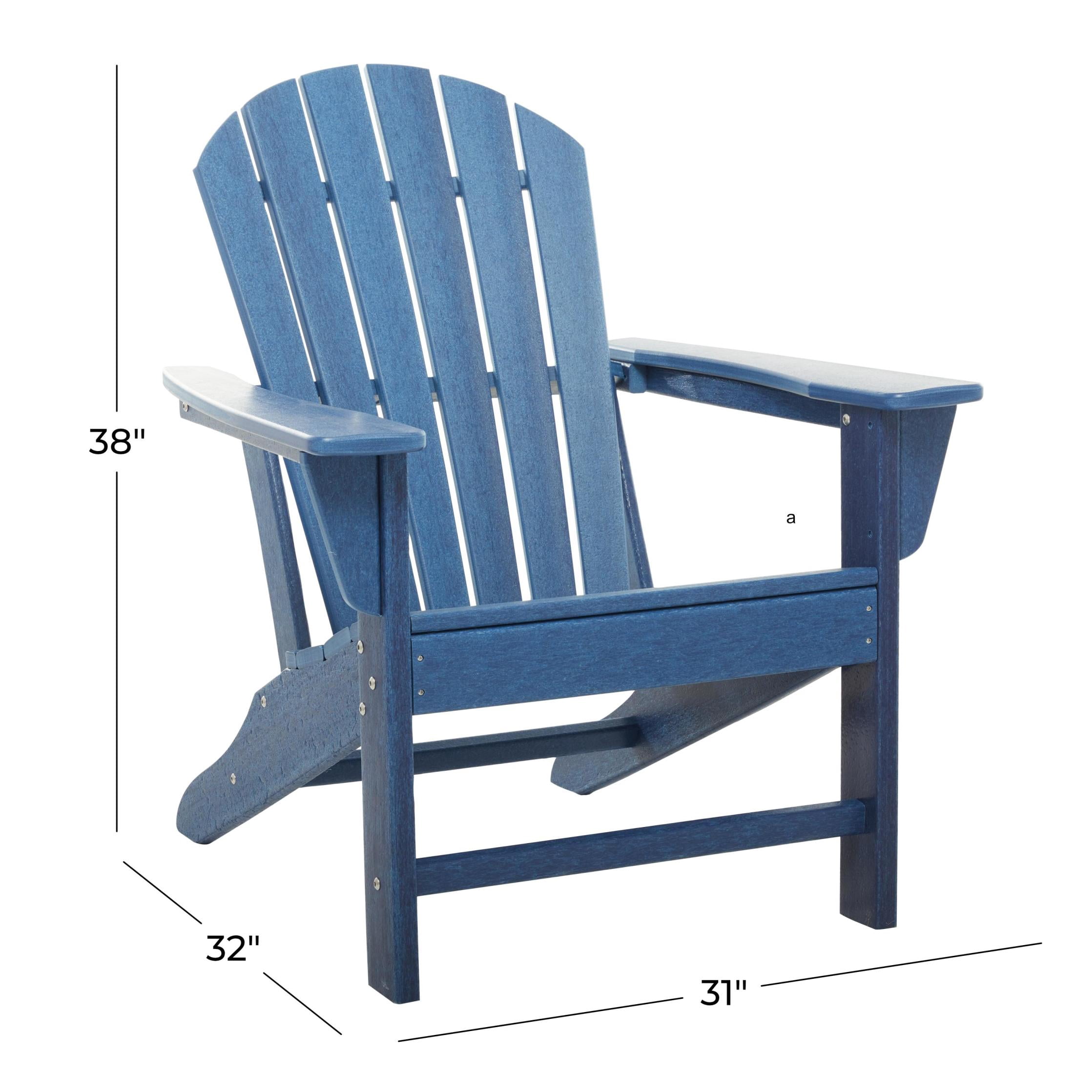 DecMode Indoor Outdoor Resin Adirondack Chair - Dark Blue