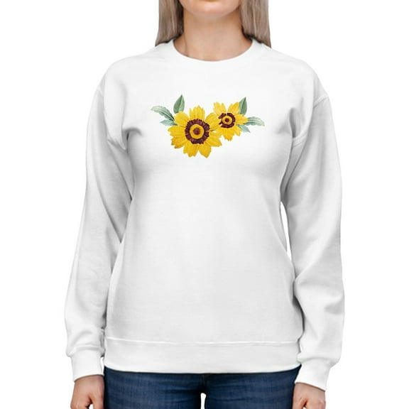 Two Sunflowers Sweatshirt Women -GoatDeals Designs, Female Large