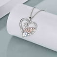 thumbnail image 4 of Bamboohart Mom Necklace  Heart Necklace  Love Heart Pendant  925 Sterling Silver Heart Necklace for Women  Engraved I Love You Mom Gifts for Mom from Daughter Mom Christmas Birthday Gifts, 4 of 5