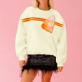 thumbnail image 3 of Womens Ghost Crewneck Sweatshirts Halloween Fake Two-Piece Sweat Shirts Long Sleeve Pullover Loose Fall Tops Pink, 5XL, 3 of 7