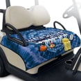 thumbnail image 2 of COEQINE Universal Golf Cart Seat Towel Blanket Covers for All Weather, Foldable Design with Handle, Fit for EZGO, Club Car and More 2-Seat Golf Carts, Golf Tie-dye Blue, 2 of 8