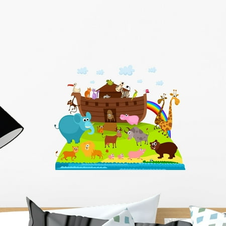 Noahs Ark Border - Noahs Ark Wall Mural by Wallmonkeys Peel and Stick Graphic (18 in W x 14 in H) WM329039