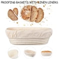 thumbnail image 2 of Canastas de ratán para fermentación de masa madre redondas y ovaladas con forro de lino naturales sin astillas ideales para pan artesanal en casa juego de 2, 2 of 7