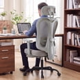 thumbnail image 7 of Homall Ergonomic Office Chair with Footrest, High Back Mesh Computer Desk Chair with Adjustable Headrest, Armrest & Back Support, Gray, 7 of 7