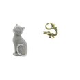 thumbnail image 1 of Figura Decorativa De Gato De Resina, Escultura Coleccionable, Adorno Para Entrada, Estantería, Sala De Estar, Dormitorio, Hogar, Oficina, Año 2024., 1 of 8