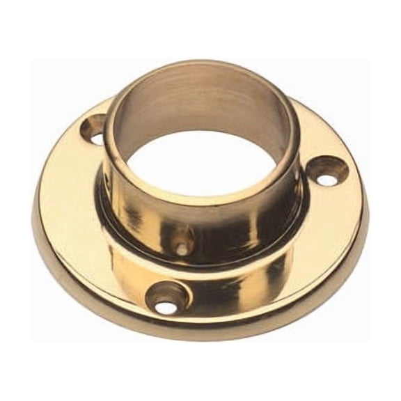 Lavi Industries Flange Wall for 1.5"" Tubing Polished Brass
