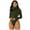 Army Green, variant on Women Turtleneck Long Sleeve Bodysuit Leotard Top Blouse Jumpsuit Romper