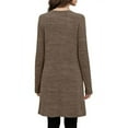 thumbnail image 5 of Ygbgbb Long Sleeve Dress for Women Loose A-Line Midi Dress Loungewear Dresses Solid Crewneck Tunic Tops with Decorative Buttons Brown L, 5 of 6