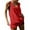Red, variant on Babysbule Women's Casual Racerback Tank Top Sleeveless Oversized Workout Shirt Comfortable Fashion Solid Polyester Top for All Seasons