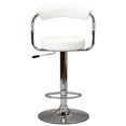 thumbnail image 2 of Hawthorne Collection Tabouret de Bar Pivotant Réglable en Blanc (Lot de 2), 2 of 3