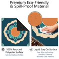 thumbnail image 4 of Teal Mandala Floral Mahjong Mat 31.5x31.5 Inch | Non-Slip And Noise Reduction Mah Jong Table Mat Cover with Carrying Bag For Mahjong Lovers, Poker, Board Games And Dominoes, 4 of 7