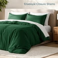 thumbnail image 6 of Bare Home Luxury Duvet Cover and Sham Set - Premium 1800 Collection - Ultra-Soft - Queen, Forest Green, 3-Pieces, 6 of 10