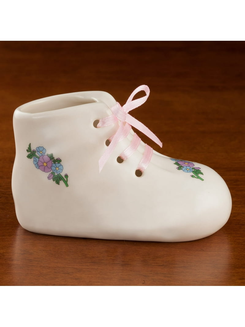 Porcelain Baby Bootie Heirloom – Pink Girl - Ceramic Baby Shoe