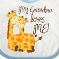 thumbnail image 4 of Inktastic My Grandma Loves Me Boys or Girls Baby Bib, 4 of 4