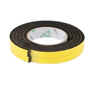 2 Pcs 12 x 6mm Single Sided Self Adhesive Shockproof Sponge Foam Tape 2M Length