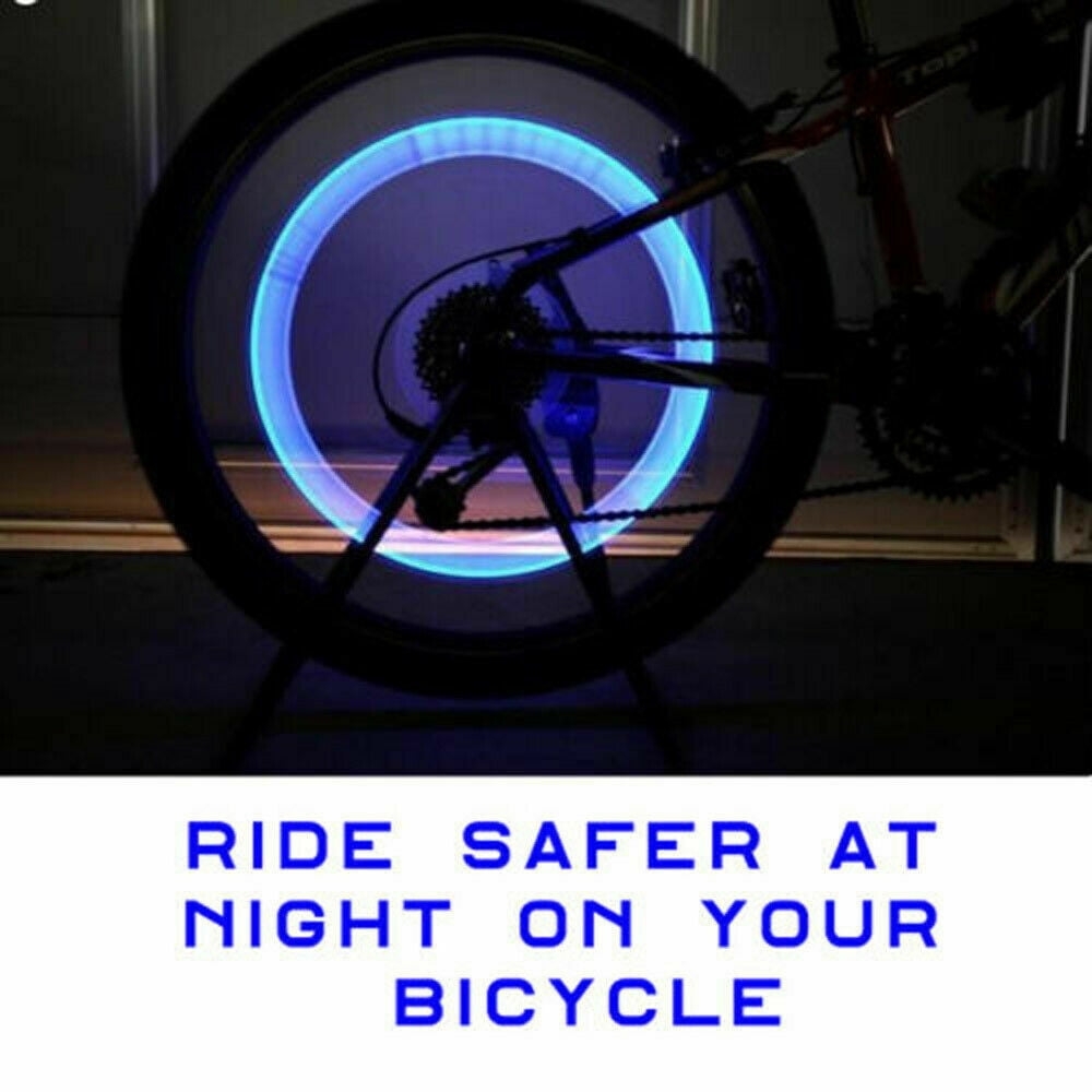 2pcs bicicleta auto moto Wheel Tyre tire Valve cap flash LED lámpara luz 