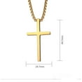 thumbnail image 3 of smooth-simple-titanium-cross-pendant-male-and-female-personality-necklace, 3 of 5