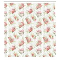 thumbnail image 3 of Floral Shower Curtain, A Delicate Bouquet of Fresh Spring Flowers with Rose Ranunculus Magnolia Peonies, Fabric Bathroom Set with Hooks, 69W X 84L Inches Extra Long, Multicolor, by Ambesonne, 3 of 3