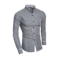 thumbnail image 1 of Camisas de hombre Camisas casuales de manga larga Ropa con botones Ropa Padre L, 1 of 8