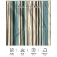 thumbnail image 5 of Boho Vertical Stripe Bed Skirt California King Size 18&nbsp;Inch Drop, Green Beige Simple Lines Wrap Around Dust Ruffle Bedskirts, Wrinkle & Fade Resistant Easy Fit Bedskirt with Adjustable Elastic, 5 of 8