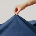 thumbnail image 3 of U by Bedsure Fleece Bed Blankets Queen Size Navy, 260GSM Soft Lightweight Cozy Luxury Blanket, 89x89 inches, 3 of 6