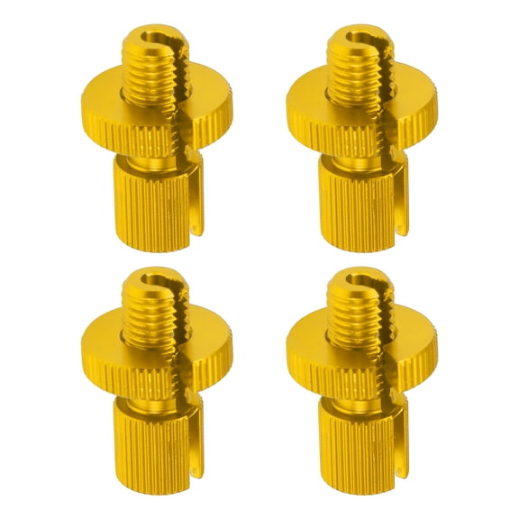 Unique Bargains 4 Pcs M10 Motorcycle Clutch Brake Cable Adjuster Screw Aluminum Alloy Brake Clutch Line Adjusting Bolt for Motorbike Scooter Dirt Bike Gold Tone