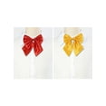 thumbnail image 4 of INSPIRE CHIC Women's Adjustable Solid Color Pre-Tied Bowknot Cute Bow Tie 2Pcs Red+Gold One Size, 4 of 6