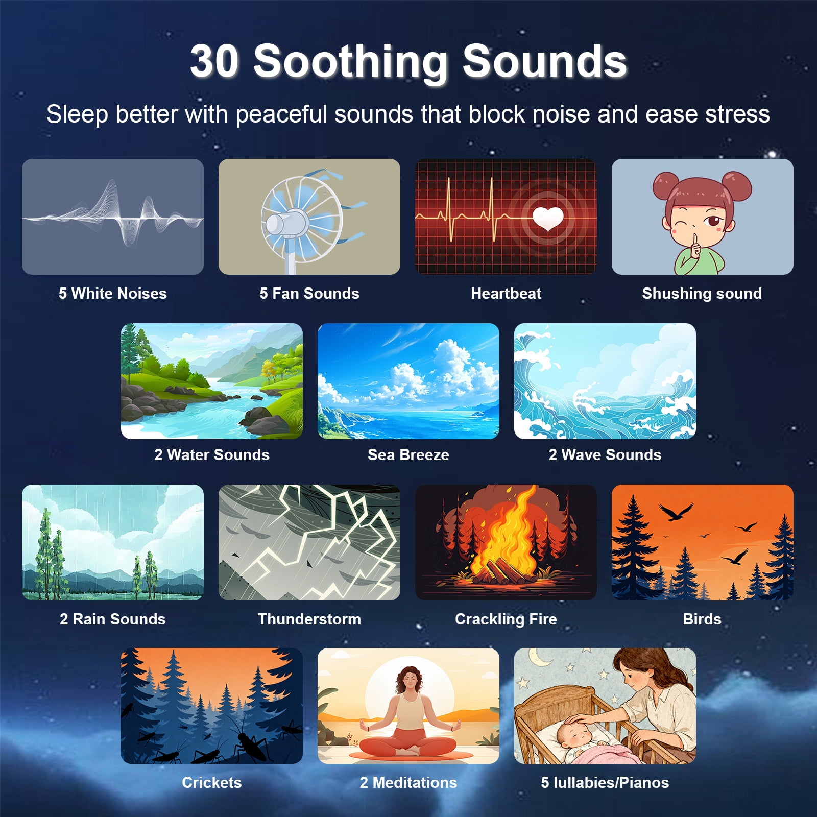 Sunrise Alarm Clock for Sleep Sound Machine for Adult with Night Light for Bedrooms