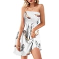 thumbnail image 5 of Rovga Fashion Summer Dress For Women Beach Boho Strapless Vacation Off Shoulder Floral Printed Elegant Dailywear, 5 of 5