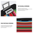 thumbnail image 3 of Balery Mexican Serape Blanket Stripes Funda de equipaje, fundas para maletas, elástica, lavable, protector de maletas, compatible con maletas de 18 a 32 pulgadas-Small, 3 of 7