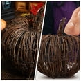 thumbnail image 4 of Miangastore 2pcs Rattan Pumpkin Decoration Tabletop Scene Layout Ornament Rattan Pumpkin for Halloween, 4 of 8