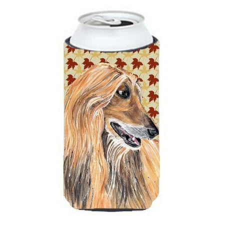 

Afghan Hound Fall Leaves Tall Boy bottle sleeve Hugger - 22 To 24 Oz.