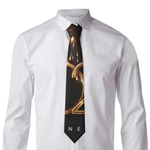 Goofa 2025 Golden On New Year Pattern Men's Necktie Classic Silk Tie Woven Jacquard Neck Ties Necktie for Business and Wedding Formal Neckties