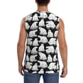 thumbnail image 4 of Fotbe Cute Cartoon Polar Bear Men's Camiseta sin Mangas Estampada para Hombres, Playera Casual para Gimnasio, Entrenamiento, Playa-Large, 4 of 7