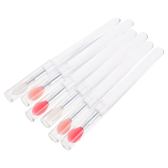 Pinceles de silicona para labios TEONEI, aplicador de brillo labial, 6 unidades