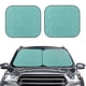 thumbnail image 2 of Balery Teal Green Glitter Parasol para parabrisas de coche de 2 piezas | Parasol plegable para parabrisas delantero de coche para la mayoría de sedanes-Small, 2 of 6