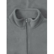 Ma Croix Mens Brushed Micro Fleece Full Zip Up Enclosure Outdoors Sweater Jacket