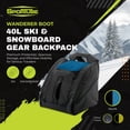 thumbnail image 2 of Sportube Wanderer Boot Bag, 50L Ski & Snowboard Gear Backpack for Travel, Azure, 2 of 6