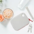 thumbnail image 2 of UPGRATOR 1Pcs Grey Waterproof Coin Purse Zipper Pouch Wallet Silicone Minimalist for Daily Use, 2 of 7