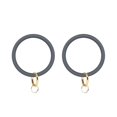 thumbnail image 2 of Circle Key Ring Bracelet Large Circle Portable Key Holder Grey Silicone 2Pcs, 2 of 5