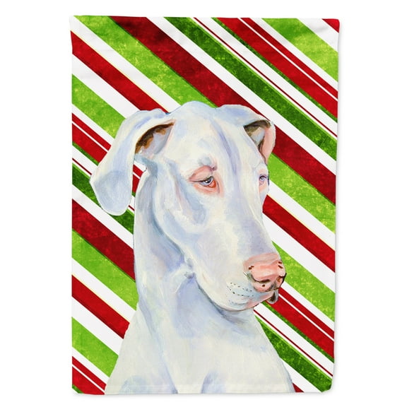 Carolines Treasures LH9221-FLAG-PARENT Great Dane Candy Cane Holiday Christmas  Flag  multicolor