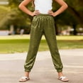 thumbnail image 2 of Splozh Teen Girl Pants Fashion Girls Pants Sparkly Trousers Shiny Jogger Pants Street Dancewear Long Pants Trendy Kids Pants Girls,Gold,7-8 Years, 2 of 5