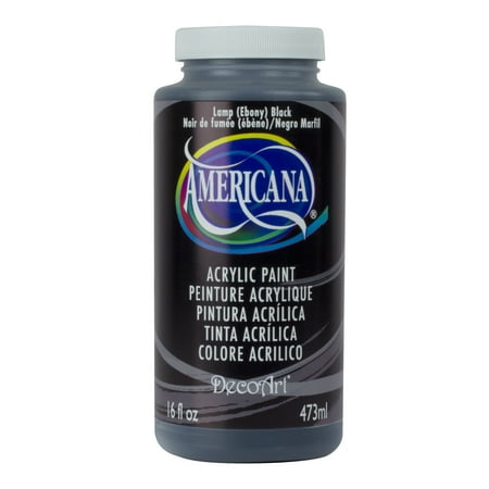 UPC: 0766218085009 | DecoArt Americana Acrylic Color 16 oz. Lamp Black