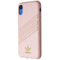 thumbnail image 1 of Adidas Snake Moulded 3-Stripes Snap Case for iPhone XR - Pink/Gold Metallic (Used), 1 of 2