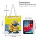 thumbnail image 5 of Minions Bolso de tela con estampado de lienzo para mujer, bolsa de compras reutilizable y estética, con cremallera interior, regalo para mujer,40*45cm., 5 of 6