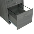 thumbnail image 5 of GIA Design Group Gray Home Office Computer Desk with Storage Cabinet,Writing Desk for Home Office, 5 of 5