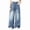 A Blue, variant on DJDLJWCJ Girls Wide Leg Jeans Kids Fall Winter Casual Loose Denim Pants with Pockets Fashion Straight Denim Trousers Blue Size 9