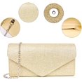 thumbnail image 5 of Bolso de Mano Liwang Lentejuelas Doradas Brillantes con Cadena para Mujer, 5 of 5
