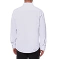 thumbnail image 3 of Men's Formal Shirts Plaid Collar Long Sleeve Button Down Dress Shirt XL White, 3 of 6