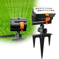 thumbnail image 1 of Cabezal de aspersión de jardín giratorio automático, ángulo de rociado de agua ajustable, amplia cobertura para riego de césped, jardín, parques, sistema de riego al aire libre que ahorra agua, 1, 1 of 7